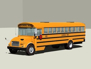school bus 3d model