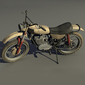 1968 yamaha dt1 dirt bike 3d model