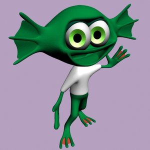 underwater leybar character 3d model