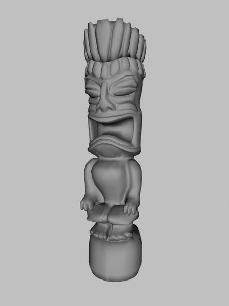 tiki god statue 3d model