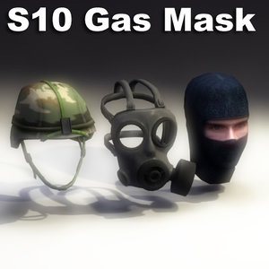 s10 gas mask 3d max