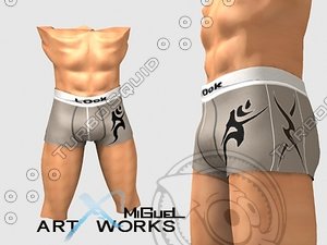 3d model boxers briefs