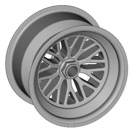 3d race wheel model
