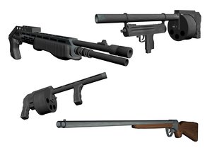3d model shotguns franchi spas 12