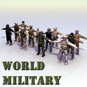 12 military infantry soldier 3d model