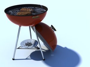 3d model of classic barbeque grill