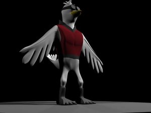 humanoid bird 3d model