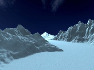 3d model glass mountain hills