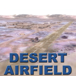 3d desert airfield terrain