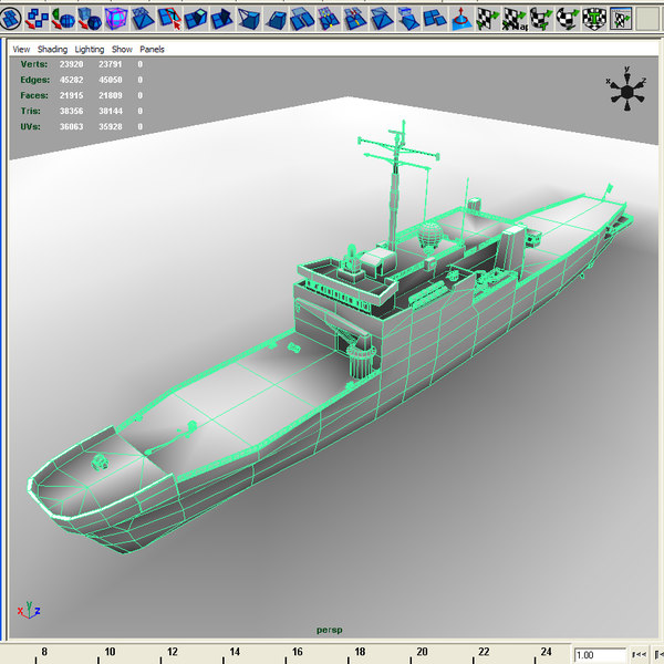 3ds max hmas kanimbla ship