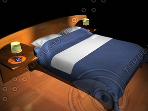 bed bedroom furniture 3d model