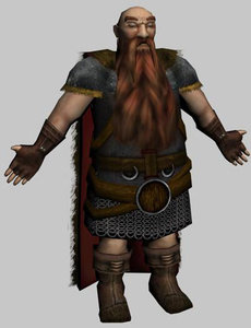dwarf warrior 3d model