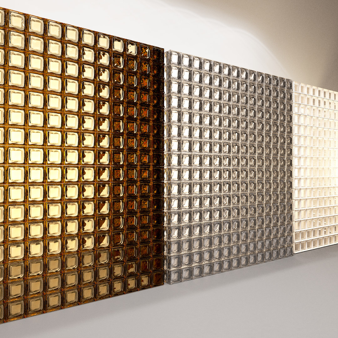 Glass wall blocks 3D model TurboSquid 1455791
