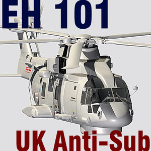 ehi eh-101 merlin helicopter c4d