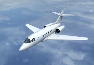3d model of raytheon hawker 800 private jet