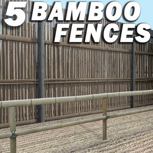 5 Bamboo Fences Collection ---------------  High Resolution