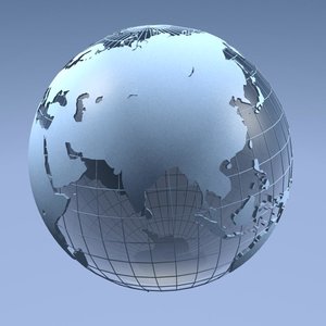 3d earth continents
