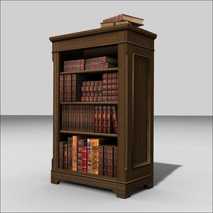 traditional bookcase books example blend