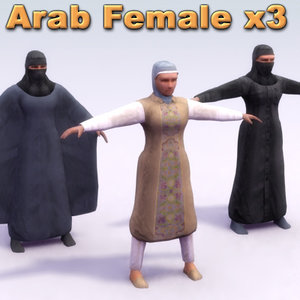 3d arab female model