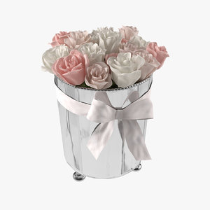 flower roses ice bucket 3D