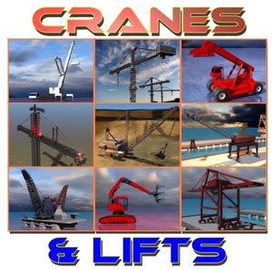 3d cranes equipment model