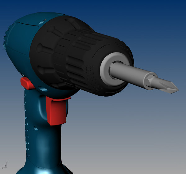 cordless screwdriver drill 3d model