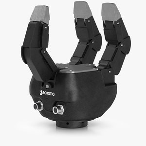3D rigged robotiq finger gripper model