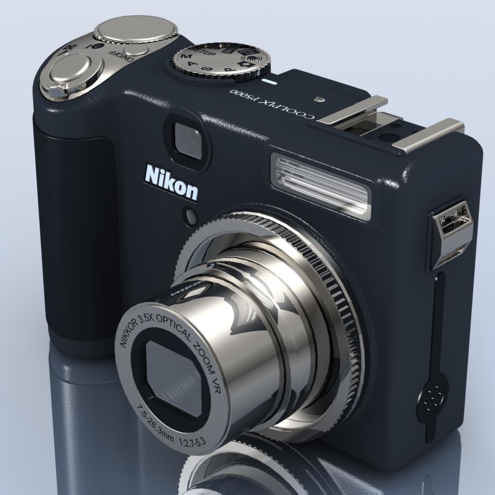 nikon coolpix p5000 camera 3d 3ds