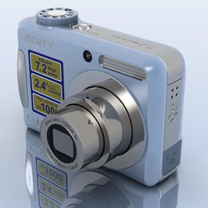 3d model sony cybershot dsc-s700 camera