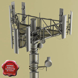 3d telecommunication tower v5 model
