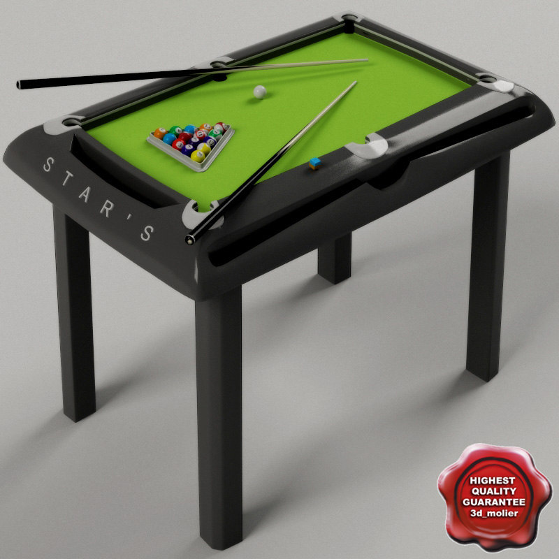 3d children billiard table model