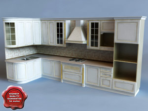 kitchen interior 3d 3ds