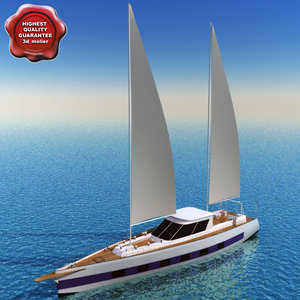 3d model sailing yacht ricochet 2760