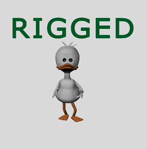 c4d rigged duck toon