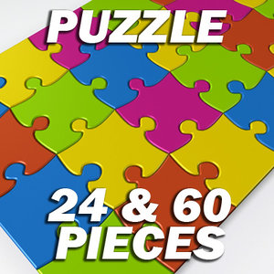 puzzle 60 24 pieces 3d model