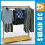 clothes display rack 3d model