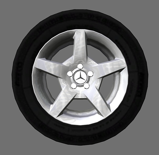 3d model 5-spoke mercedes-benz style rims