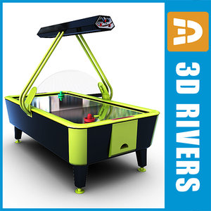 3d air hockey table model