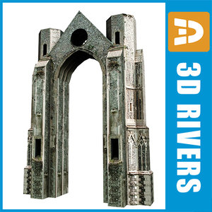 3ds max arch ruined building