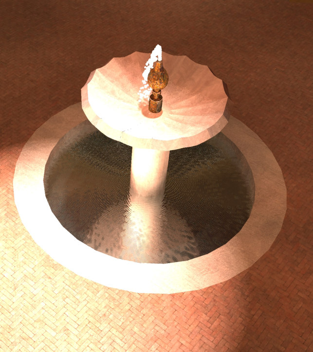 3d water fountain model
