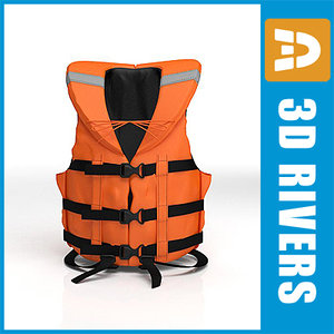 life jacket 3d model