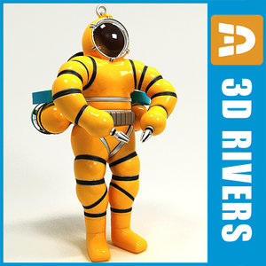 professional diver 3d model