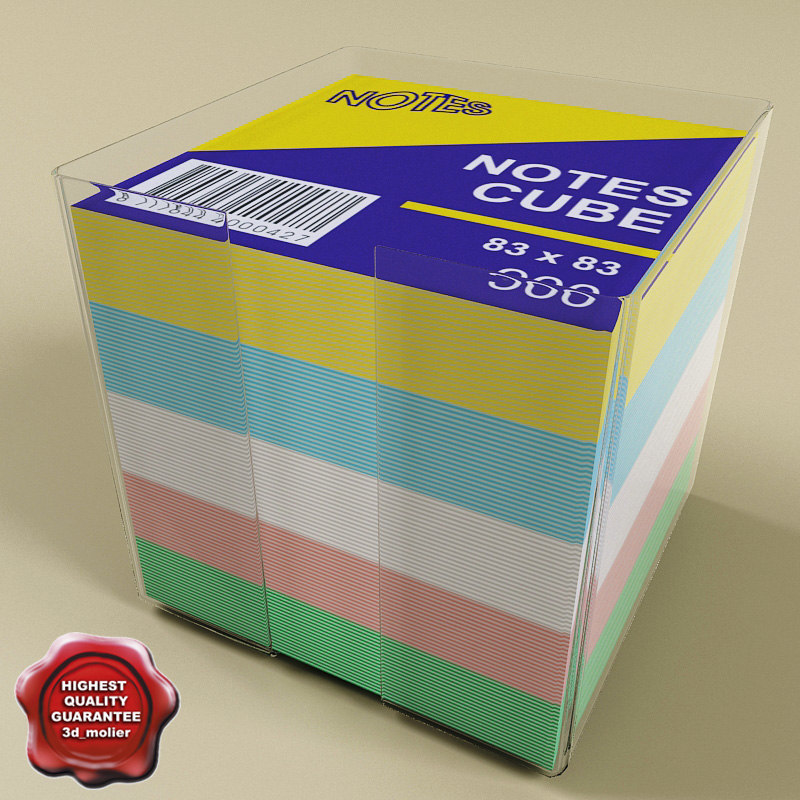 3d note paper holder