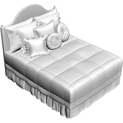 bed 3d obj
