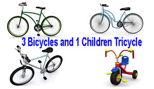 3d bicycles tricycle