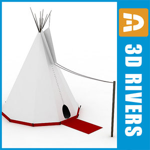3d tepee tribes conical