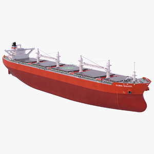 3D bulk carrier vessel ship model