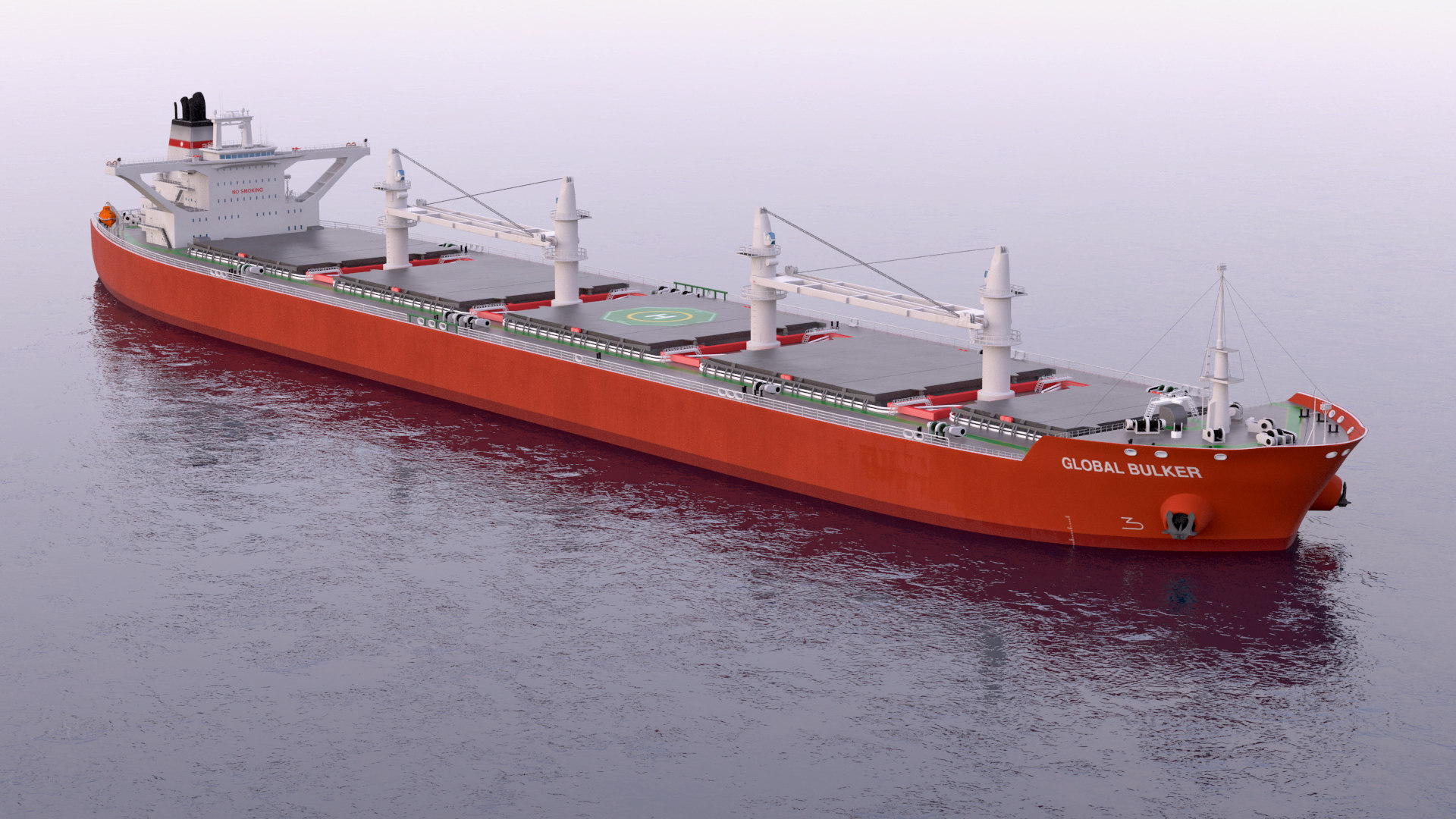 3D bulk carrier vessel ship model TurboSquid 1455959