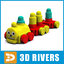 3d baby toy train