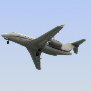 3d bombardier challenger business jet model